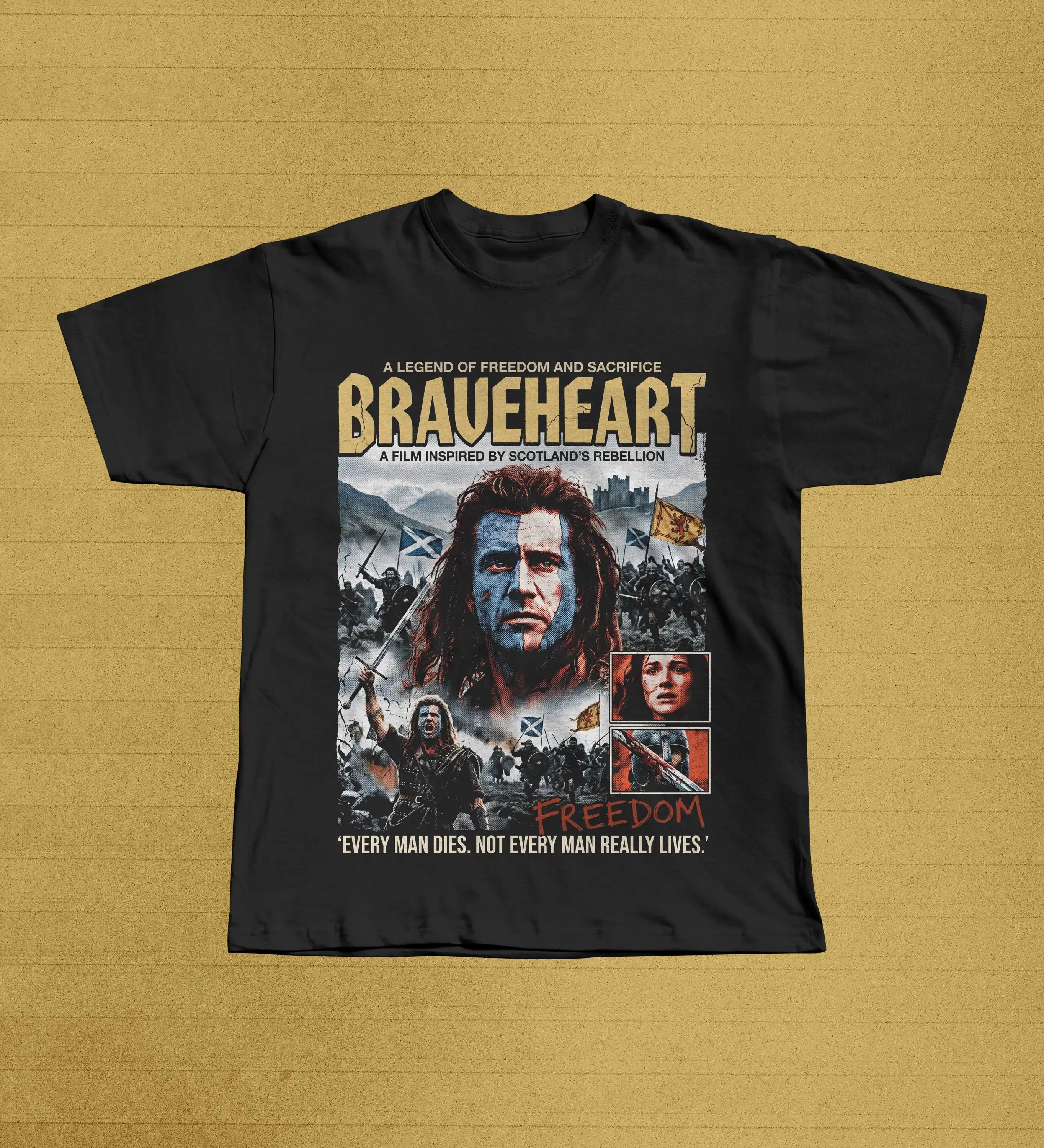 Braveheart Movie Shirt, Vintage 90s War Film Tee, William Wallace Freedom Gift