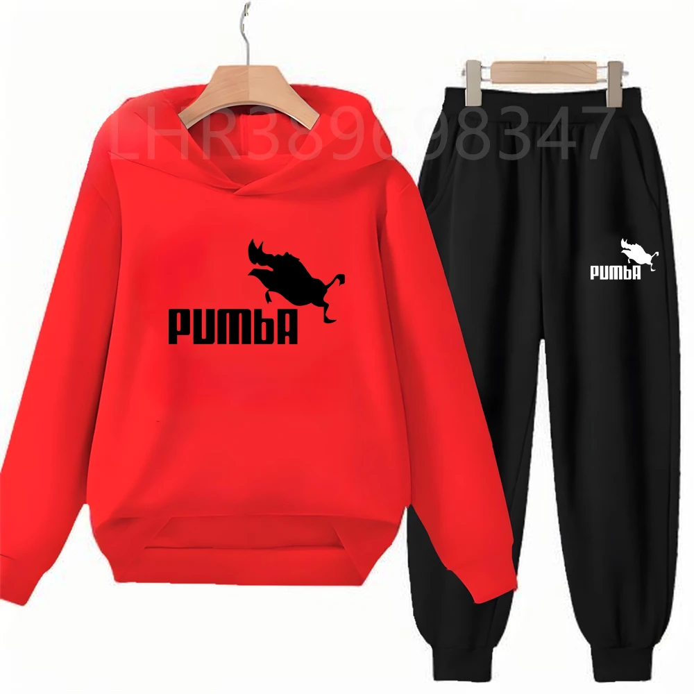 Children's Hoodies Top+Bottom Suit Girls Pink Boy Black Age 3-12 Coat Casual Toddler Sweatshirt Long Sleeves Autumn Clothing
