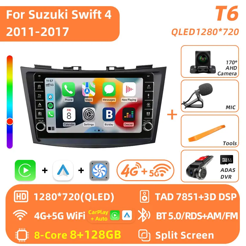 Android 16 Autoradio Stereo Voor Suzuki Swift 4 2011 2012 2013 2014-2016 Multimedia Video Player 2 Din auto Audio G Stereo Audio