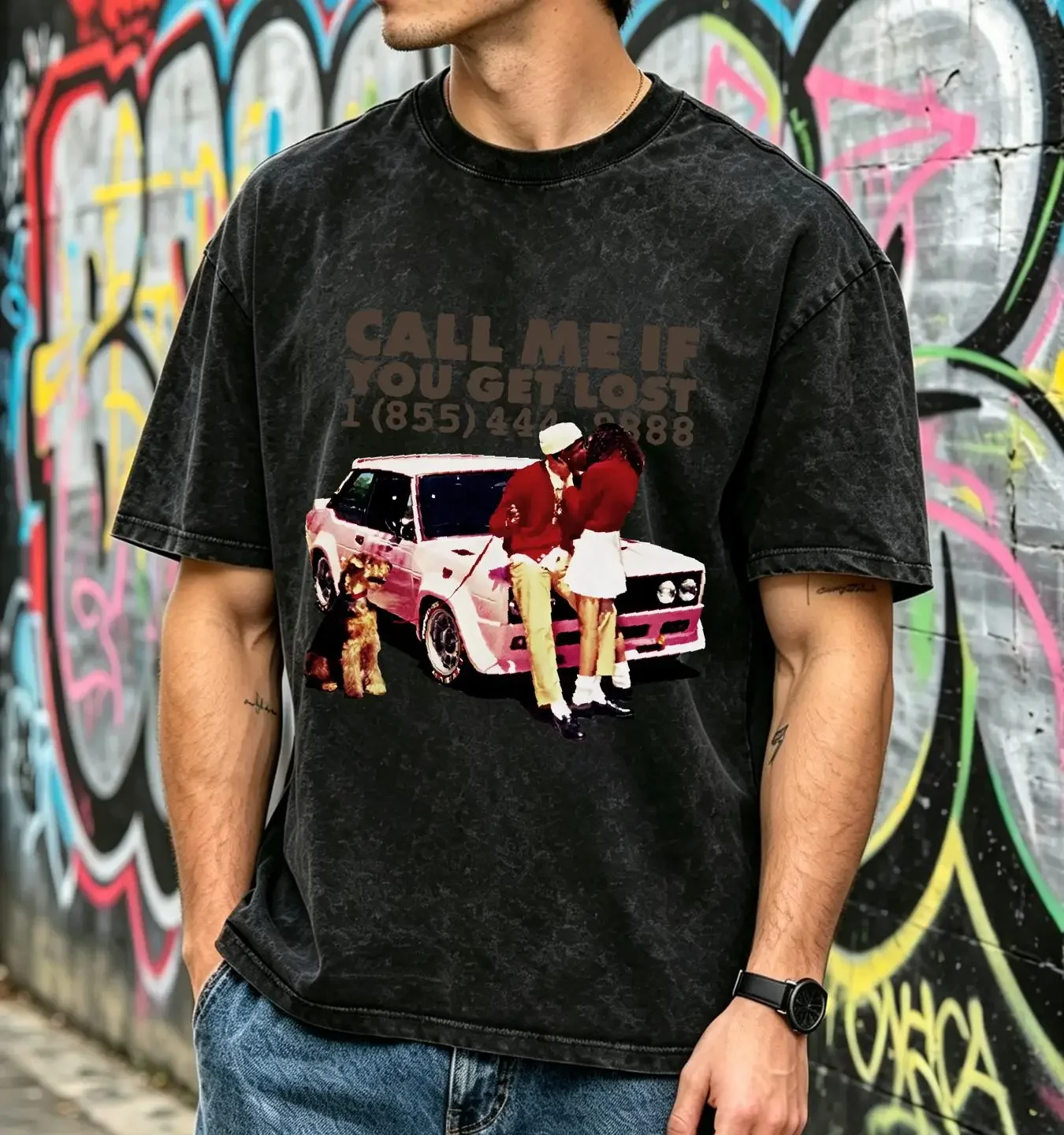 washed T Shirt Vintage Call Me If You Get Lost New White Fullsizes long or short sleeves vintage Washed Breathable Casual