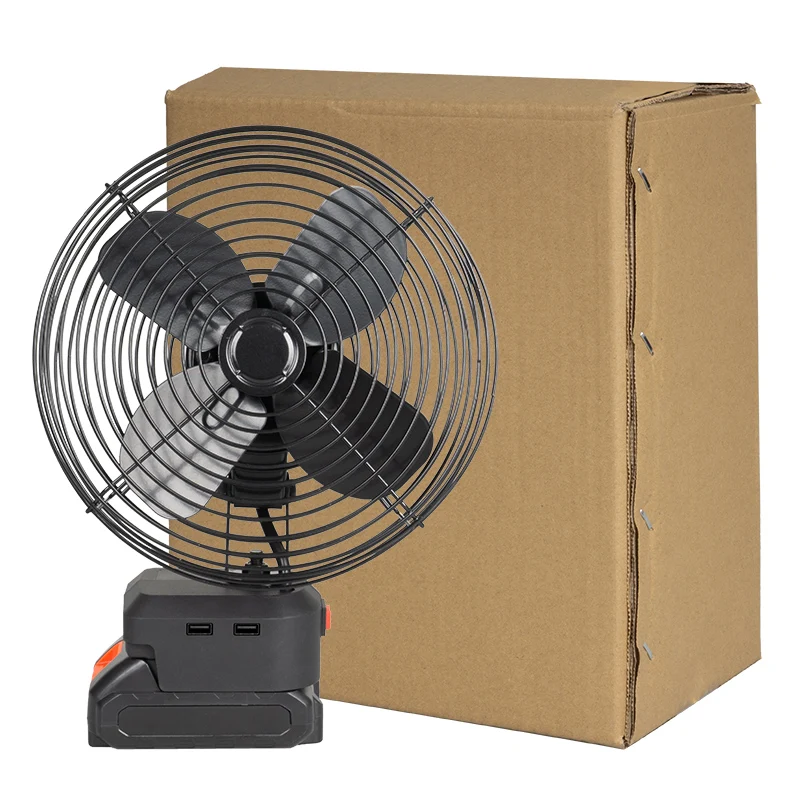 10000/20000mAh Camping Fan 6 Inches Wireless Outdoor Fishing Desktop Portable Metal Fan Strong Wind Fan Fit Makita 20V Battery
