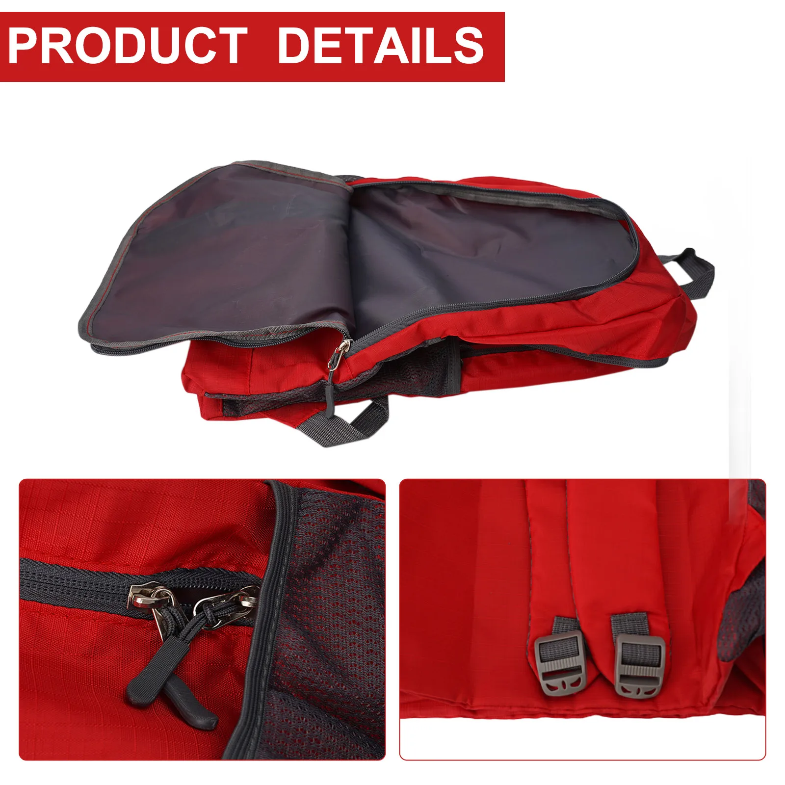 

1pc Foldable Backpack Waterproof Lightweight Men Women Backpack ForTravel Hiking Multi-layered Storage Bags Camping Supplies