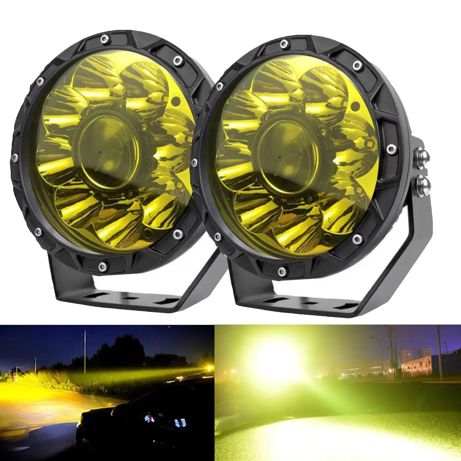 

YBN Founder Search headlight Low beam LED Bulbs 3000K for Long Range 4x4 Driving Led Off Road 12v 24v Car Vehicles Truck ATV SUV