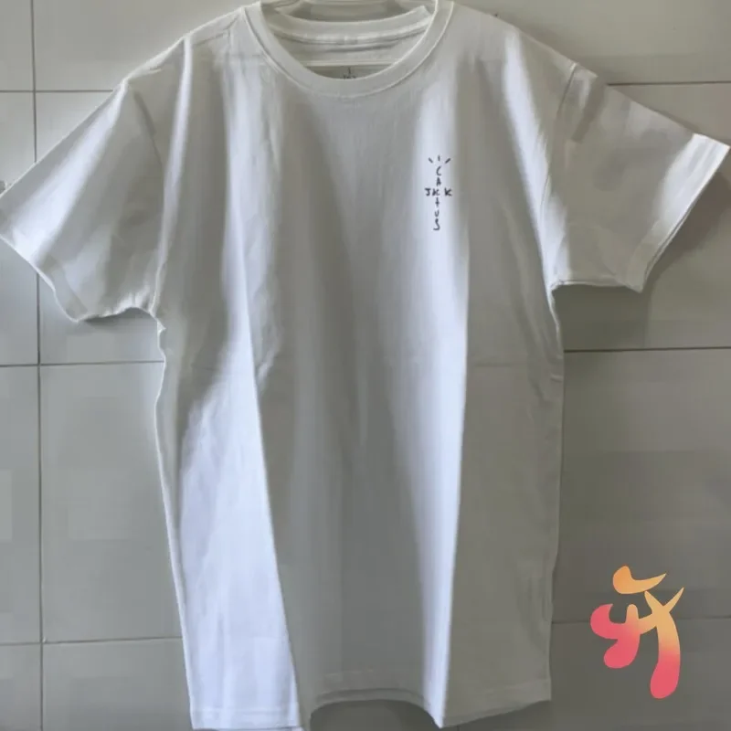 

Быстрая доставка Футболки Cactus Jack Basic Small Label Foam Logo Черно-белая футболка с короткими рукавами High Street для пар Мужчины Женщины