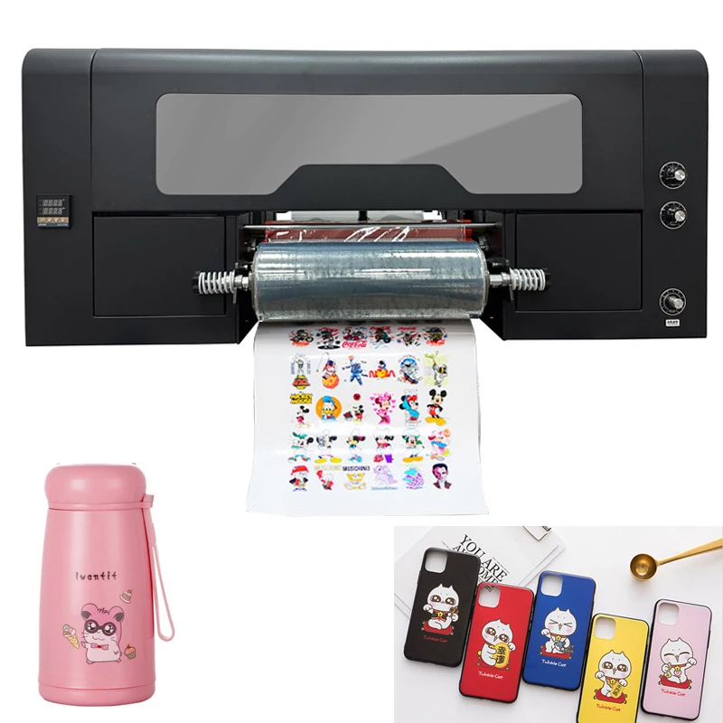 

High Speed Xp600 Print Head Uv Dtf Film Printer Cup Wrap Transfers A3 30Cm Roll Uv Dtf Sticker Printer With Laminator