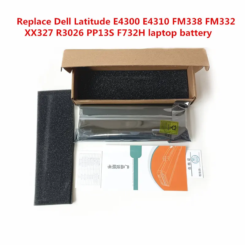 

Replace for Dell Latitude E4300 E4310 FM338 FM332 XX327 R3026 PP13S F732H Laptop Battery 4400mah 10.8V/11.1V Li-ion Power Bank