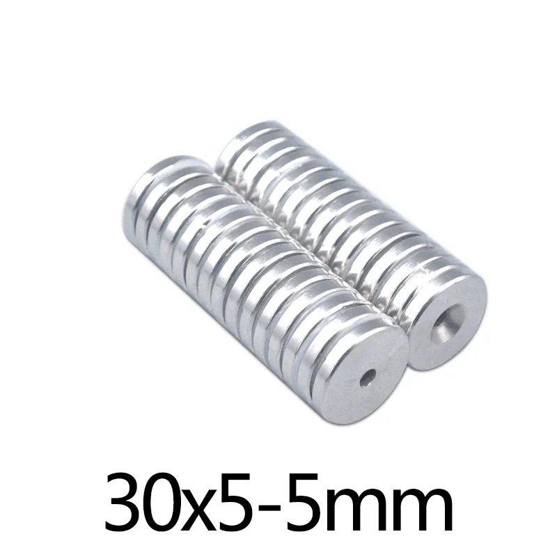 30X5-5mm N35 Strong Magnets 30*5 Hole 5mm Countersunk Neodymium Magnet  Permanent NdFeB Magnetic 30*5-5mm Disc magnet