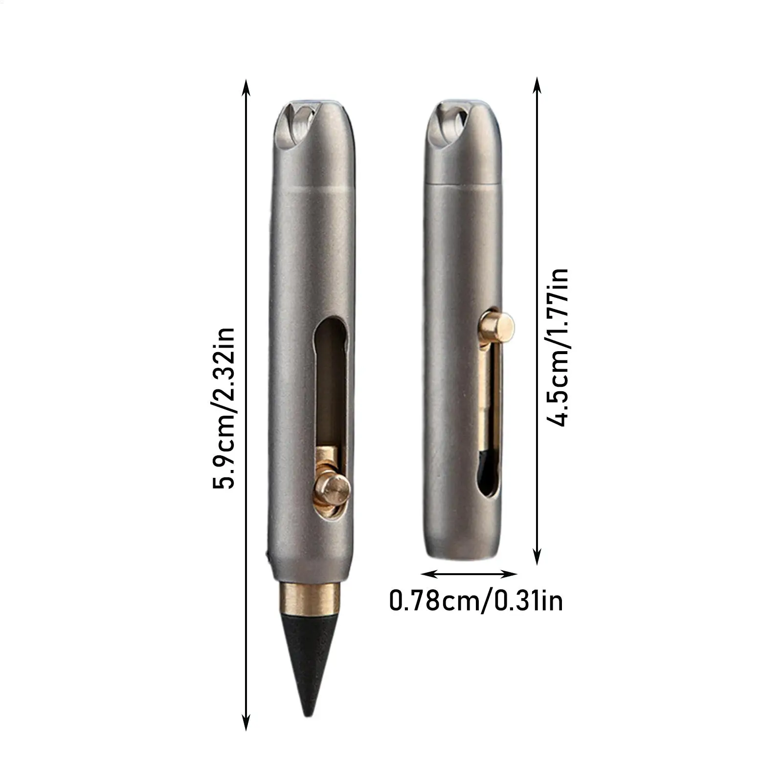 Infinity Pencil Titanium Alloy Inkless Pencils Eternal Professional Pocket Pen for Writing Home School Supplies Unique Keychain view 6