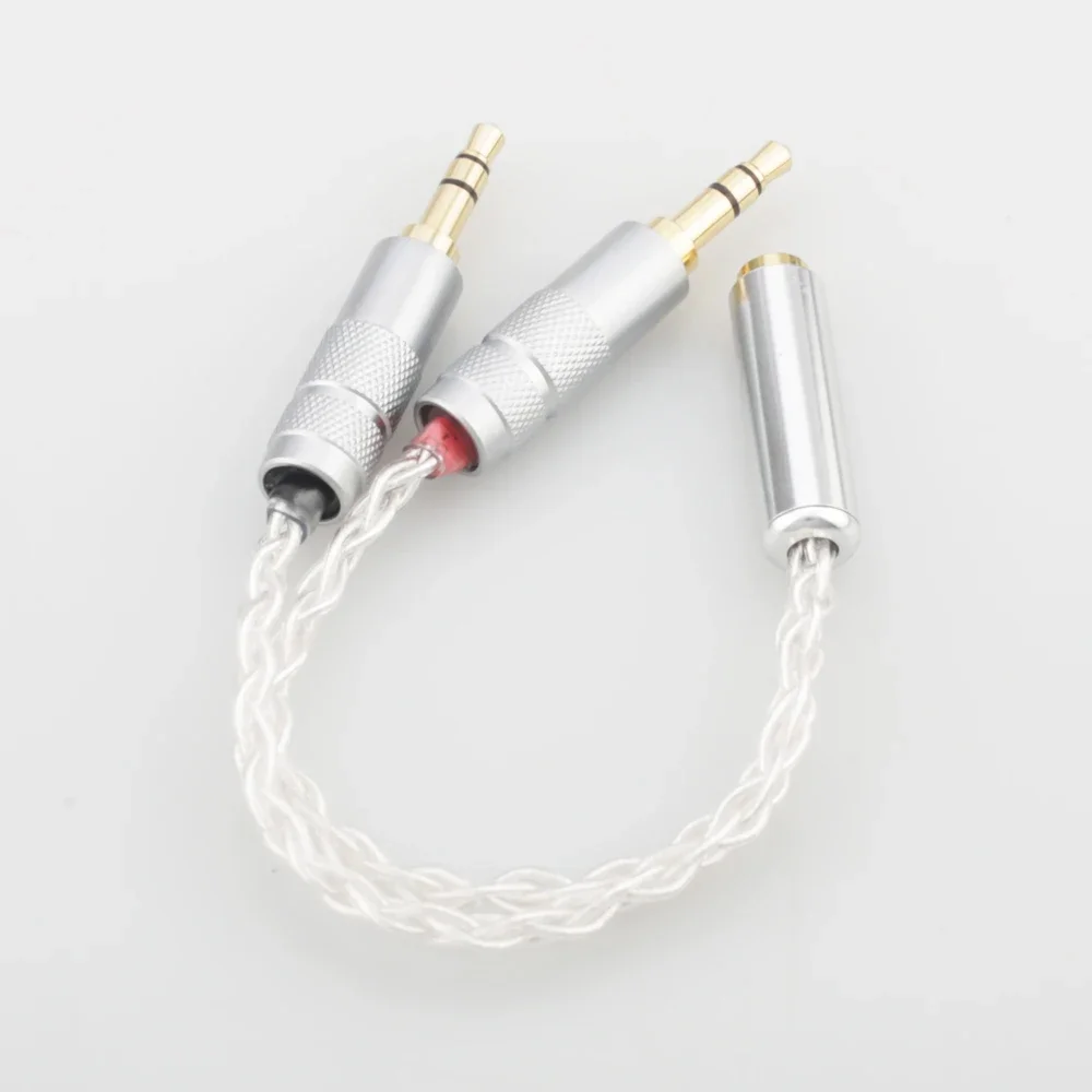 Audiocrast PHA-3 2x3,5 mm macho para cabo fêmea balanceado Trrs de 2,5 mm