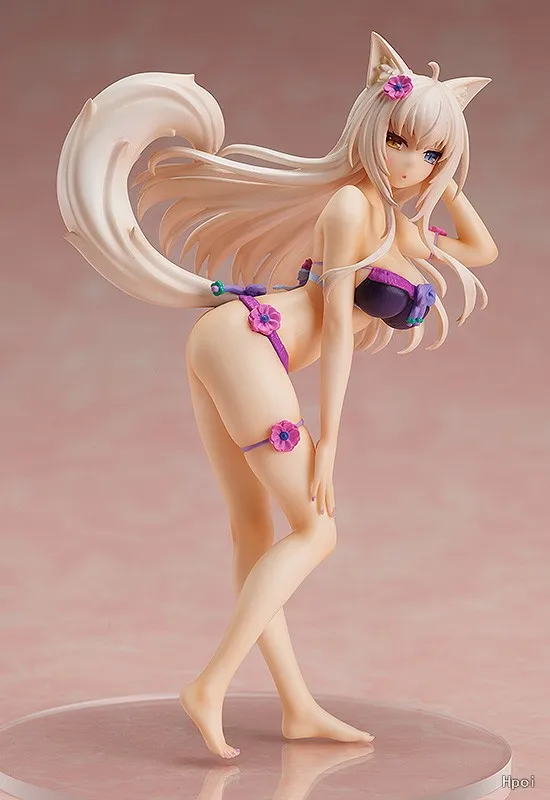 

100% Original: Anime Nekopara Coconut swimsuit ver 1/12 PVC Action Figure Anime Figure Model Toy Figure Collection Doll Gift