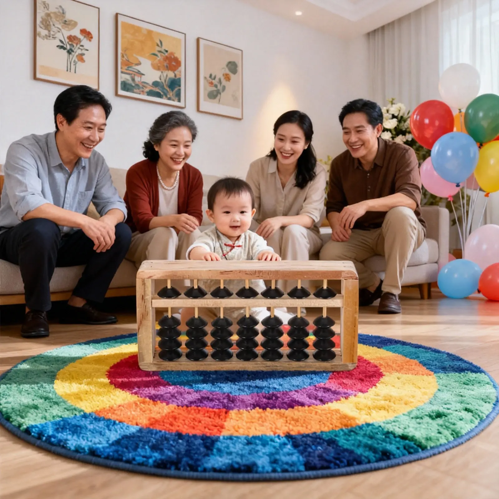 

1Pcs Mini Abacus Decoration Solid Wood Lightweight Compact Design Teacher Resource Home Decor Gift for Math Enthusiasts Photo