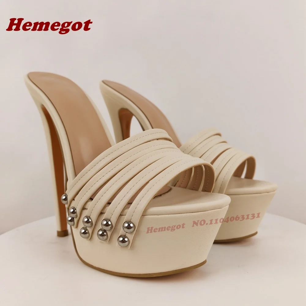 برشام قطع منصة النعال المفتوحة تو الخنجر الكعوب شبشب صيفي للنساء رصع الانزلاق على 2025 المدرج الجديد الأحذية الفاخرة #5