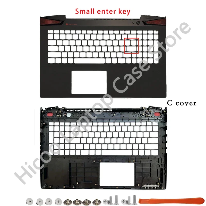 Imagem -04 - Acessórios para Laptop para Lenovo Lcd Tampa Traseira Moldura Frontal Palmrest Caixa Inferior sem Toque Am14r000400 Y50 Y5070 Y5080