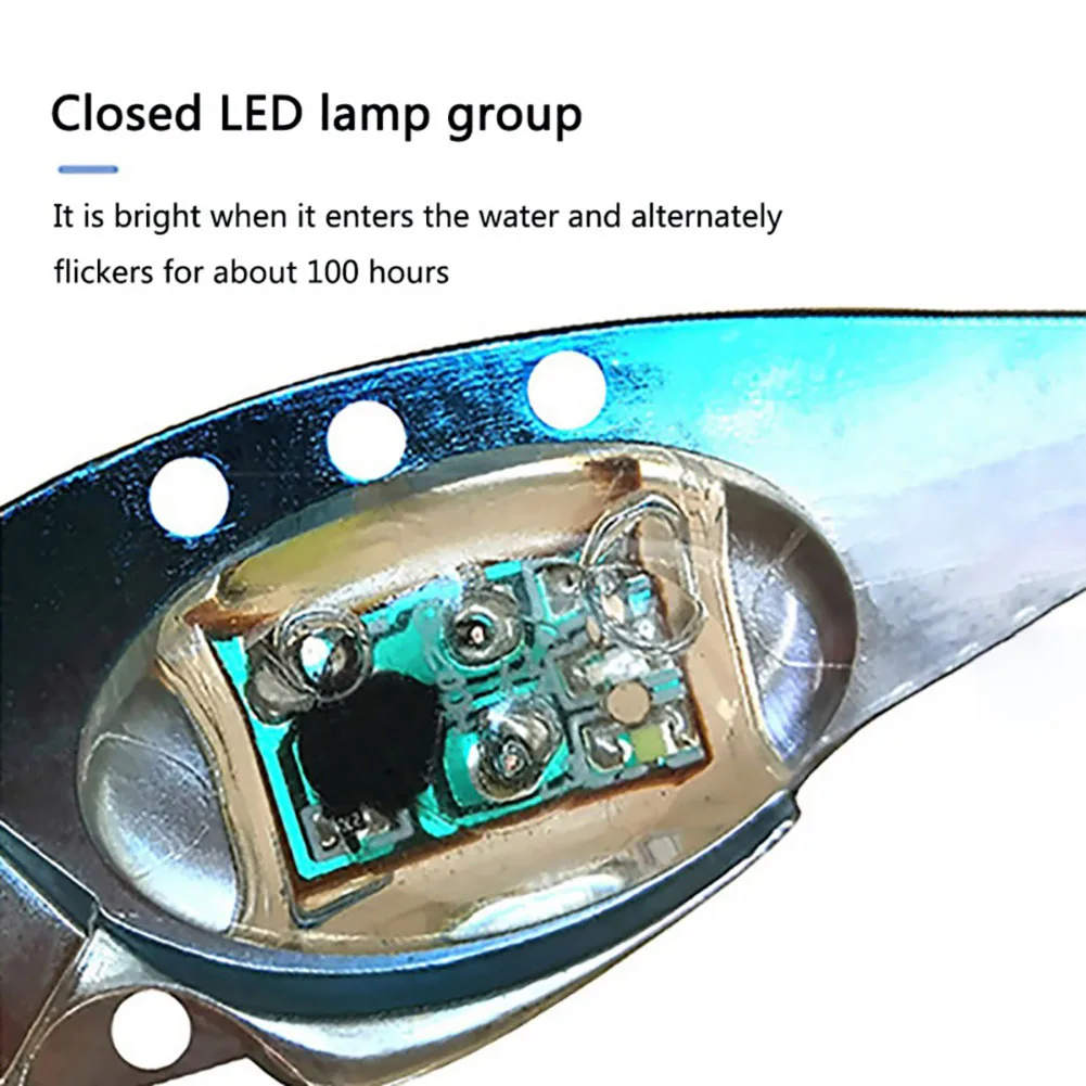 Underwater LED LIGHED VIBRATION SINKING LURE-SALTWATER JIGGING LED Flashing Light Squid Bait Lure fishfinder image 6