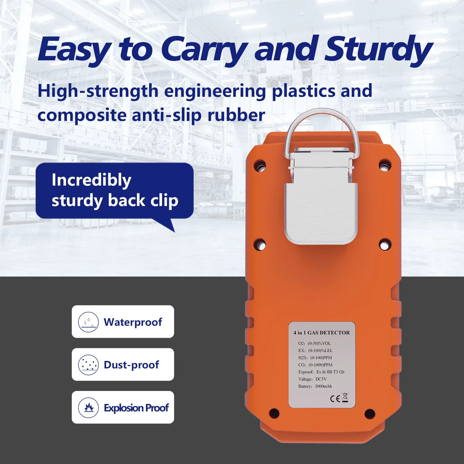 المورد عداد الغاز المحمول تطبيقات واسعة CO O2 H2S EX معدات كشف الغاز الثابتة كاشفات الغاز للتعدين #6