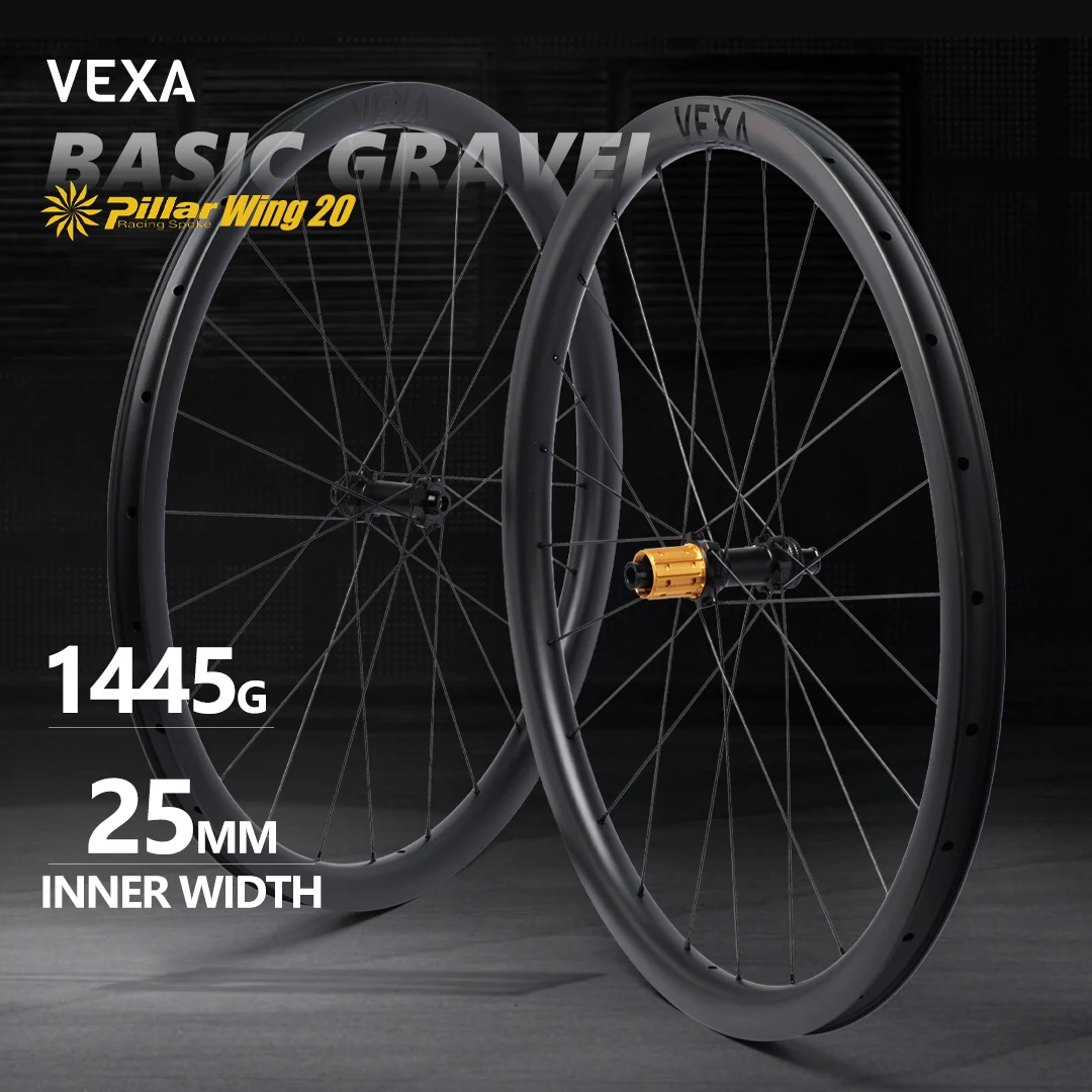 

VEXA Basic Gravel Road Bicycle 700C Carbon Fiber Wheelset Ratchet 36T Hub CHIPRO Steel Bearing 35/40/45mm Depth