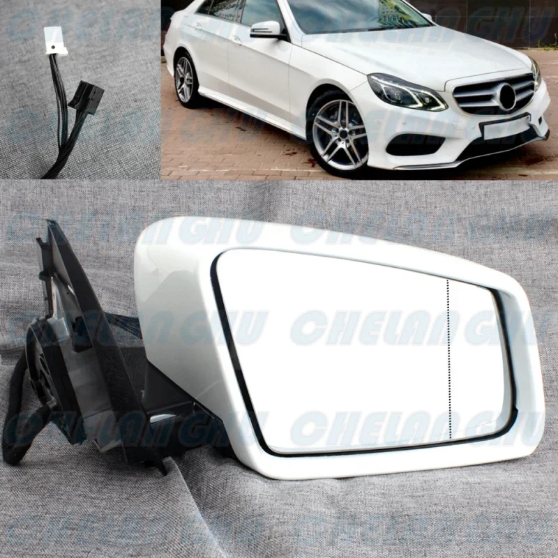 For Benz W212 E300 E200 E360 E400 2010 2011 2012 2013 2014 2015 Right Side 17 Pins White Painted Power Fold Mirror Assembly