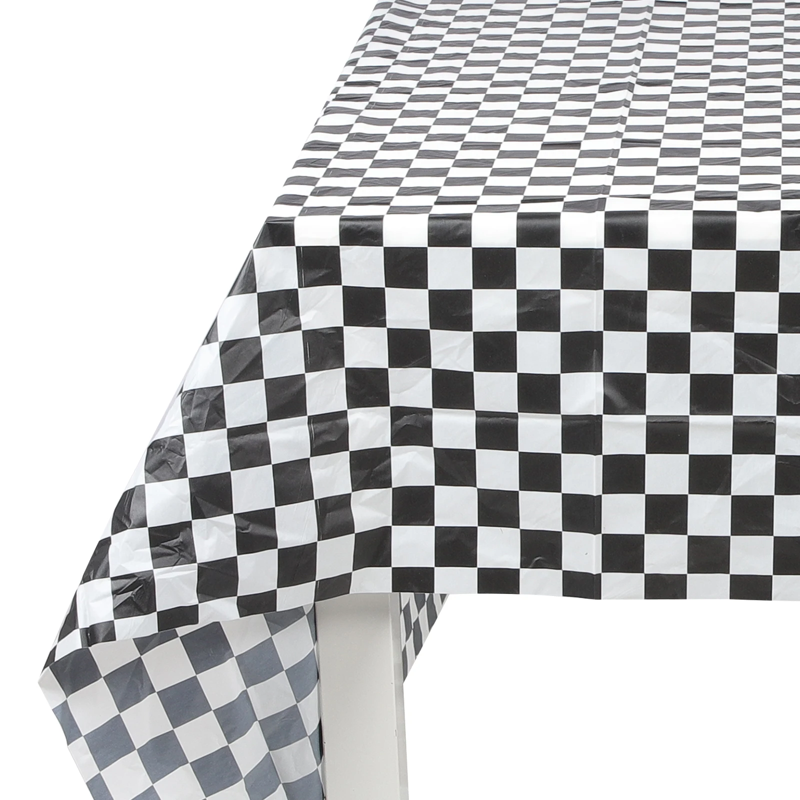 

Checkered Pattern Table Cover Oil-proof Waterproof Tablecloth (Black and White Grid Pattern, 137 x 137cm)