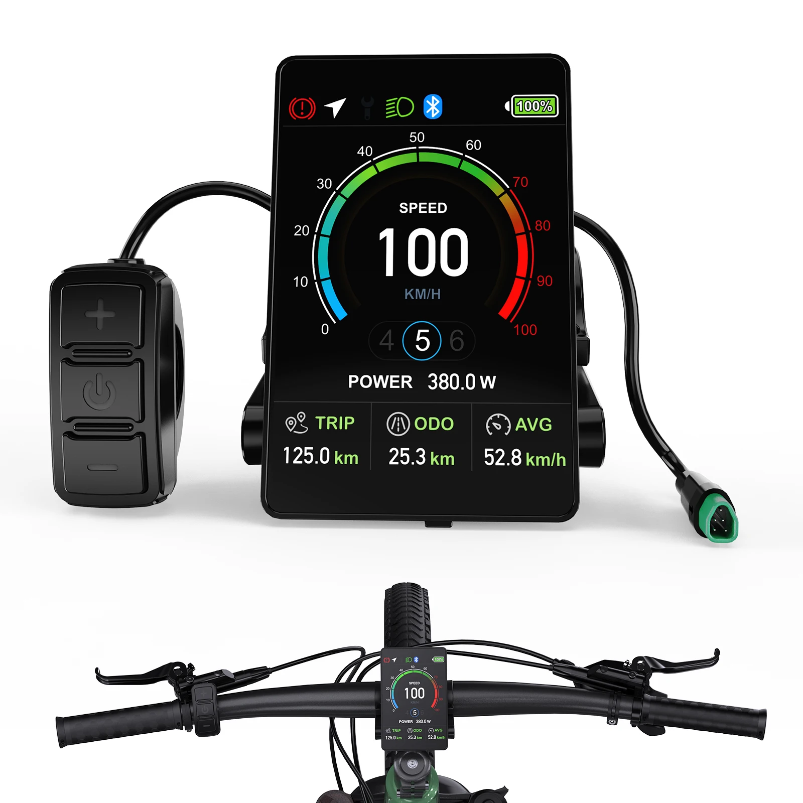 AliExpress varstrom Ebike Display For BAFANG CAN BUS BBS Motor DPC010 DPC080 EKD01 Bluetooth Electric Bike Computer 5PIN Male Bicycle Speedometer