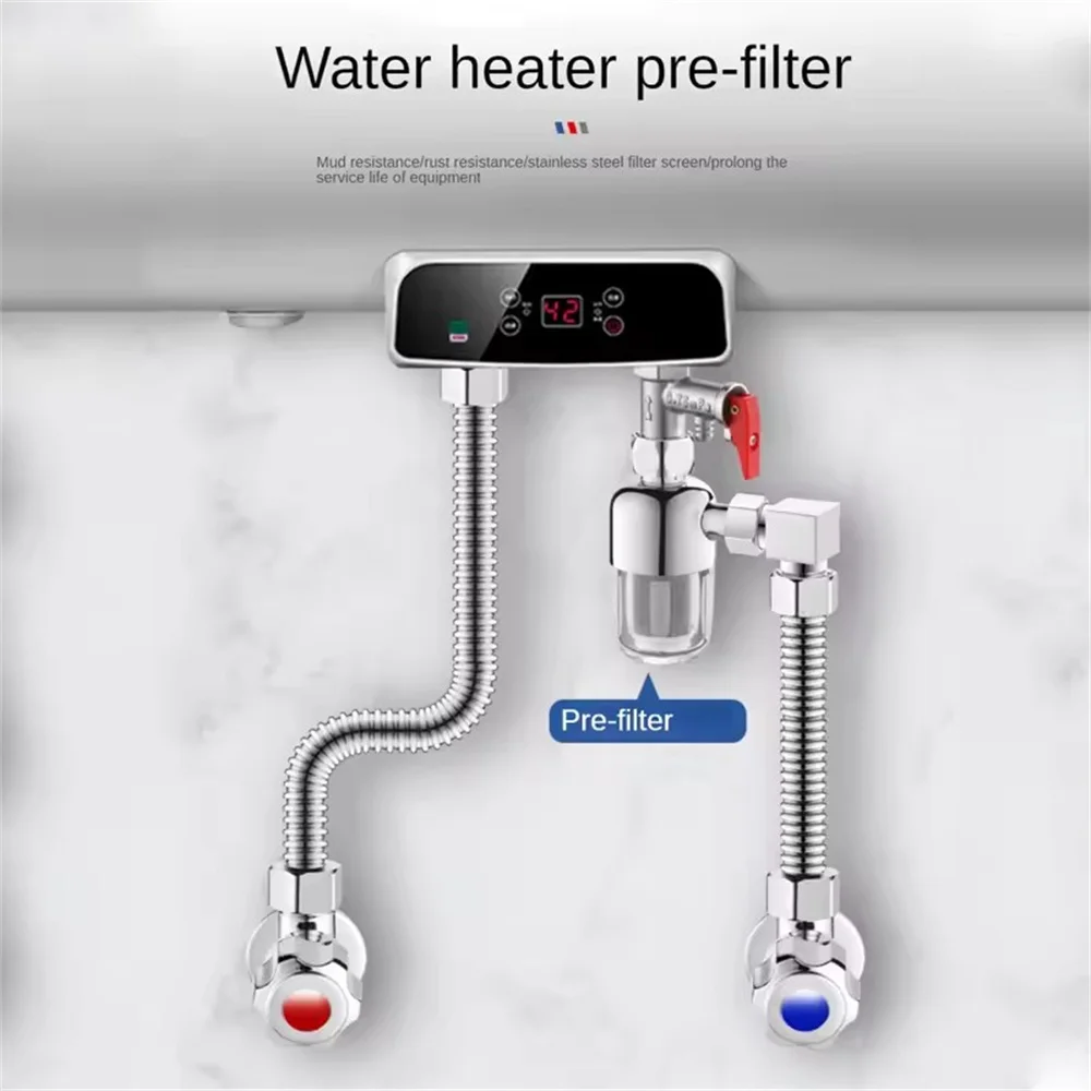 Stainless Steel Filter Front Filter Household Inlet Tap Water Shower Anti-Scale Purifier Filter Drinking Water