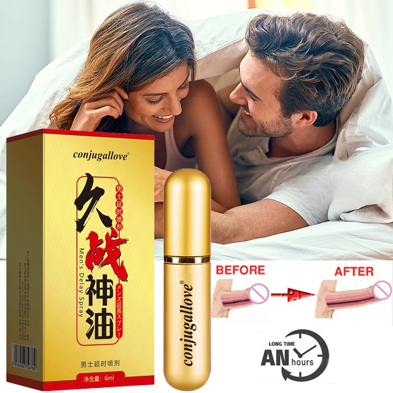 6ml Man Retard Ejaculation Enhancers Long Time Sex Delay Spray Penile Erection Massage Oil enhance pleasure adult sex products