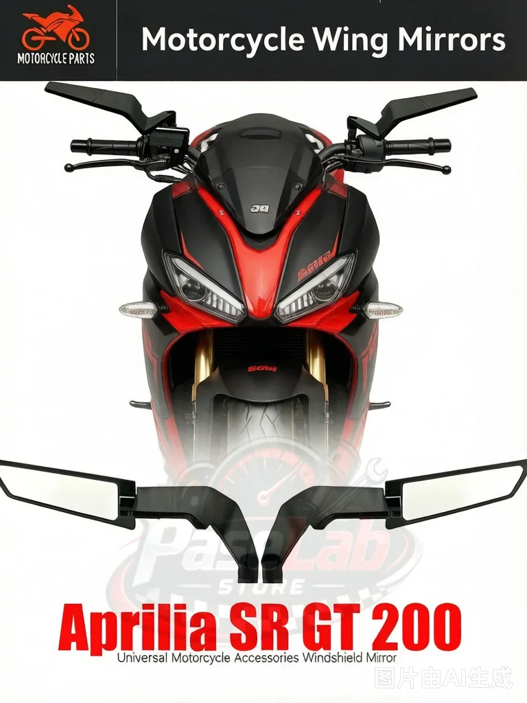 Für Aprilia SR GT 200 SR Max250 300 125 APR300 SXR 125 Motorradzubehör Rückspiegel Windflügel Seitenrückspiegel Rückfahrspiegel