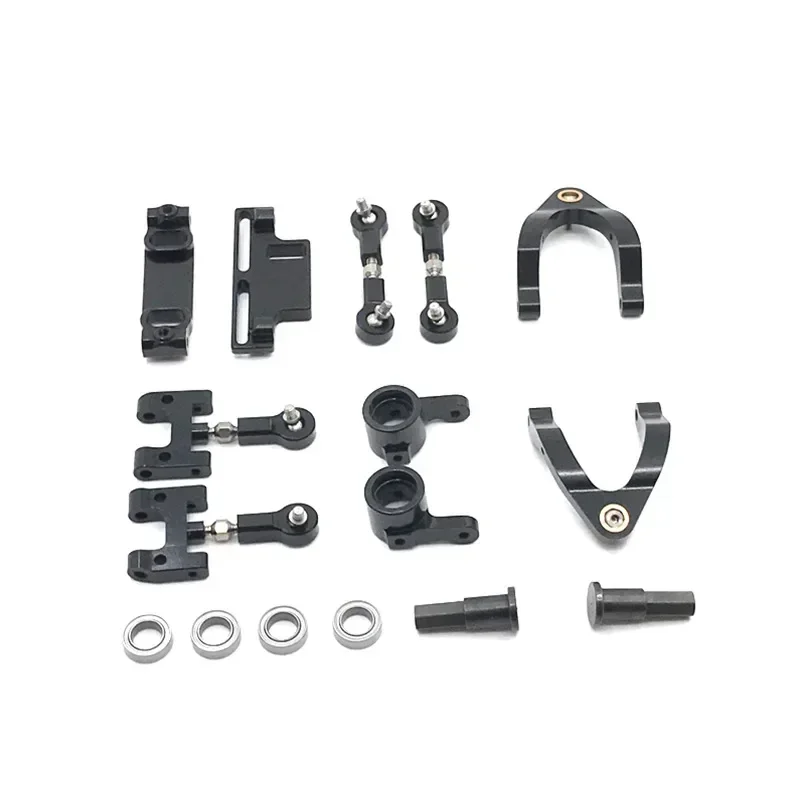 

For WPL 1/10 D12 Remote Control Car Parts Metal Upgrade Upper And Lower Swing Arm Steering Cup Hexagonal Adapter Set