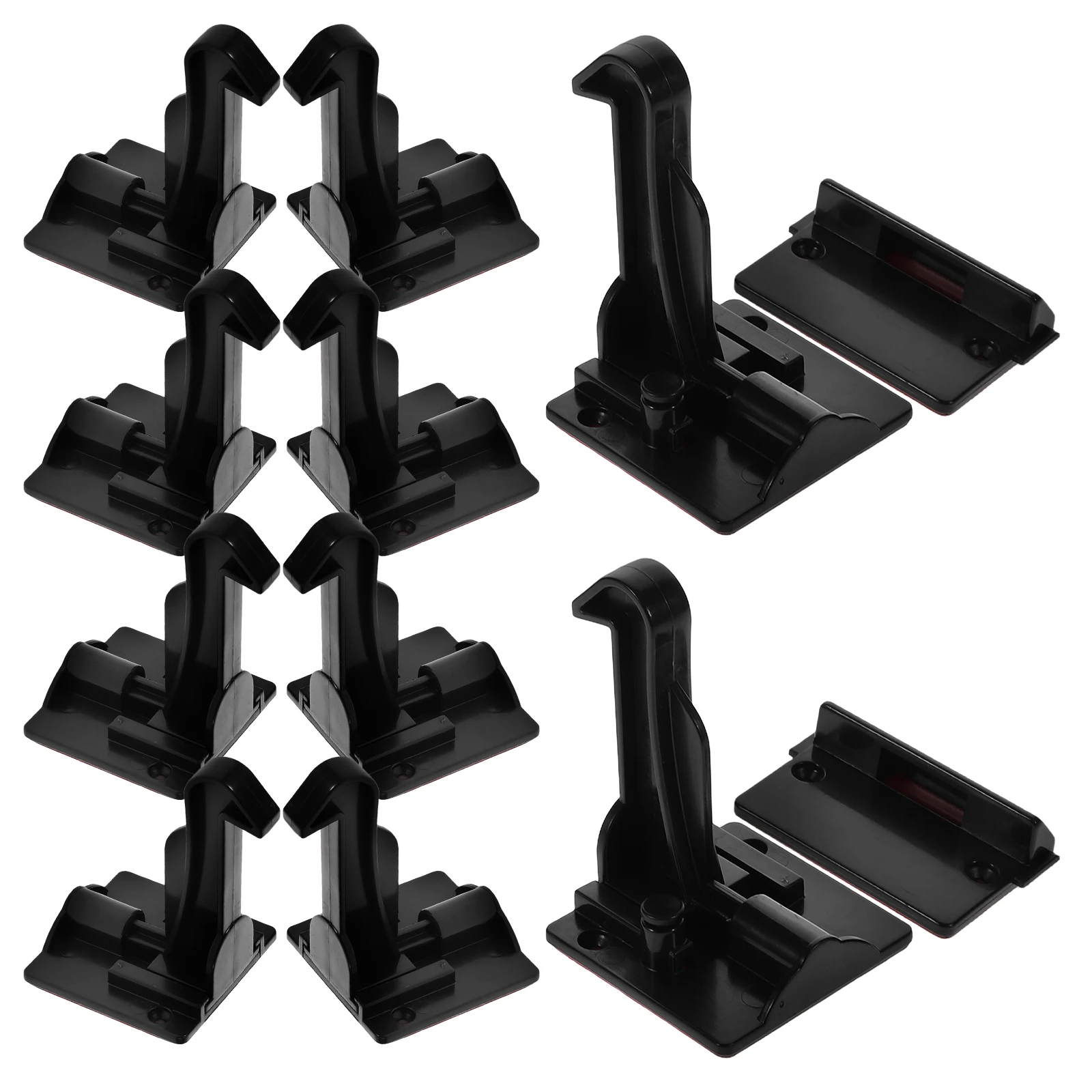

12 Pcs Cabinet Door Locks for Drawers Baby Safety Child Proof Black Strong Adhesion Multifunctional Protection Child Furniture