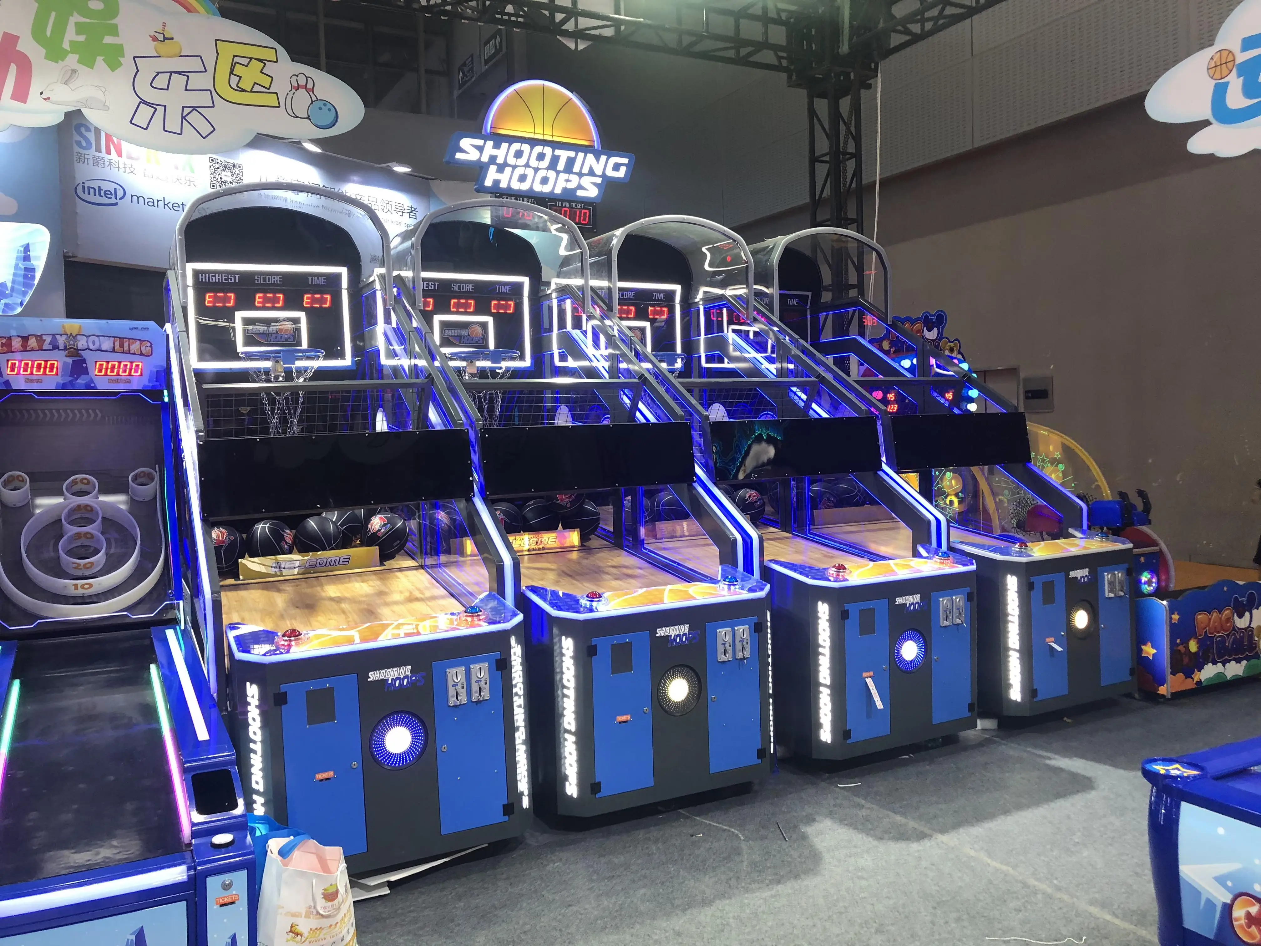 High Quality Coin Operated Street Basketball 3 Person Basketball Arcade Game Machine Basketball Games
