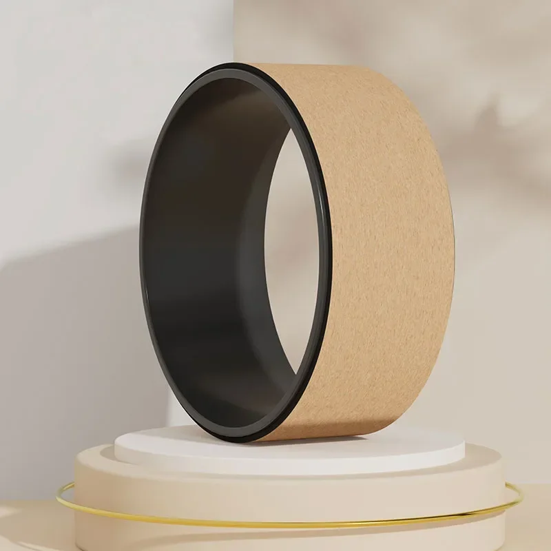 

Ideal Yoga Equipment Stretching Back Roller Non-Slip Cork Yoga Circle Wheel for Backbends Pain Relief Massages Muscle