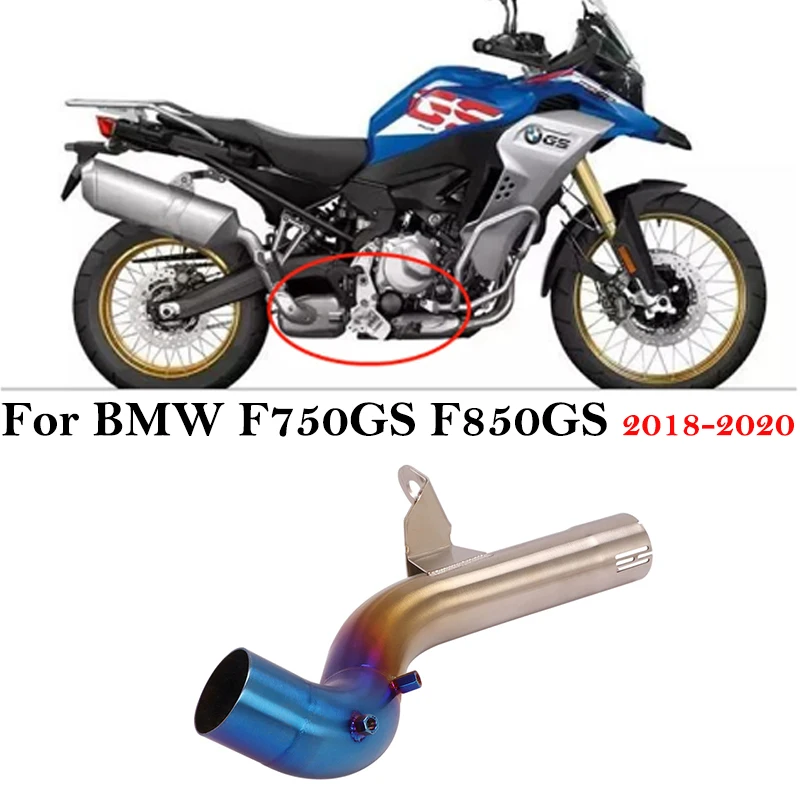 

Slip On For BMW F750GS F850GS F 850 GS 2018 2019 2020 Motorcycle Exhaust Escape Stainless Steel Middle Link Pipe Mufller