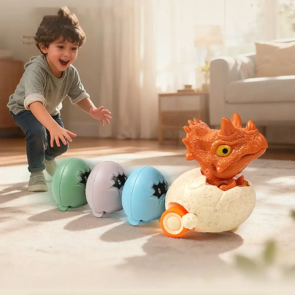 Cartoon Design Clockwork Dinosaur Simulation Magnetic Connection Simulation Tyrannosaurus Rex Egg Shell Design Funny