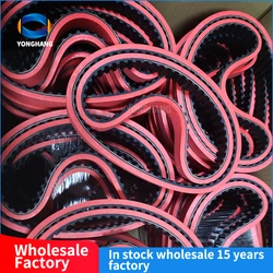 T10-480 T10-560 225L100 255L100 270L100 240L100 300L100 Seamless pull down timing Belt tooth belt with Red Coated