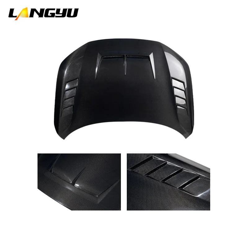 

For Hd Civic 11th-Gen A Style Engine Bonnet Hood Langyu 2021+ Car Exterior Parts Engine Cover Carbon Fiber Front Bonnet