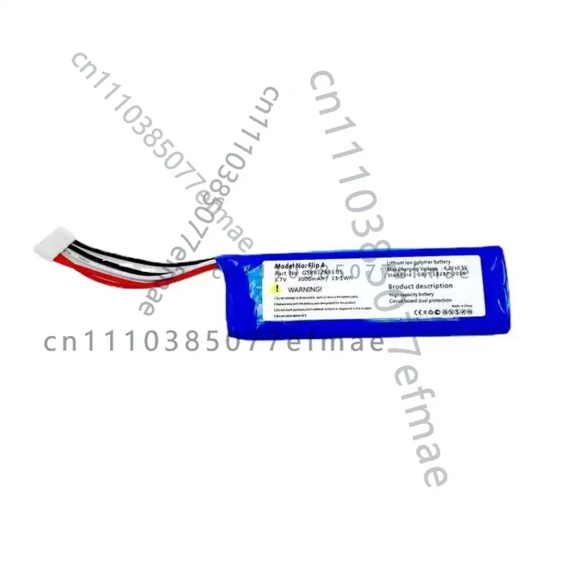 3.7V 3000mAh Battery Model GSP87269301 Compatible with JBL Flip4 Bluetooth Speaker