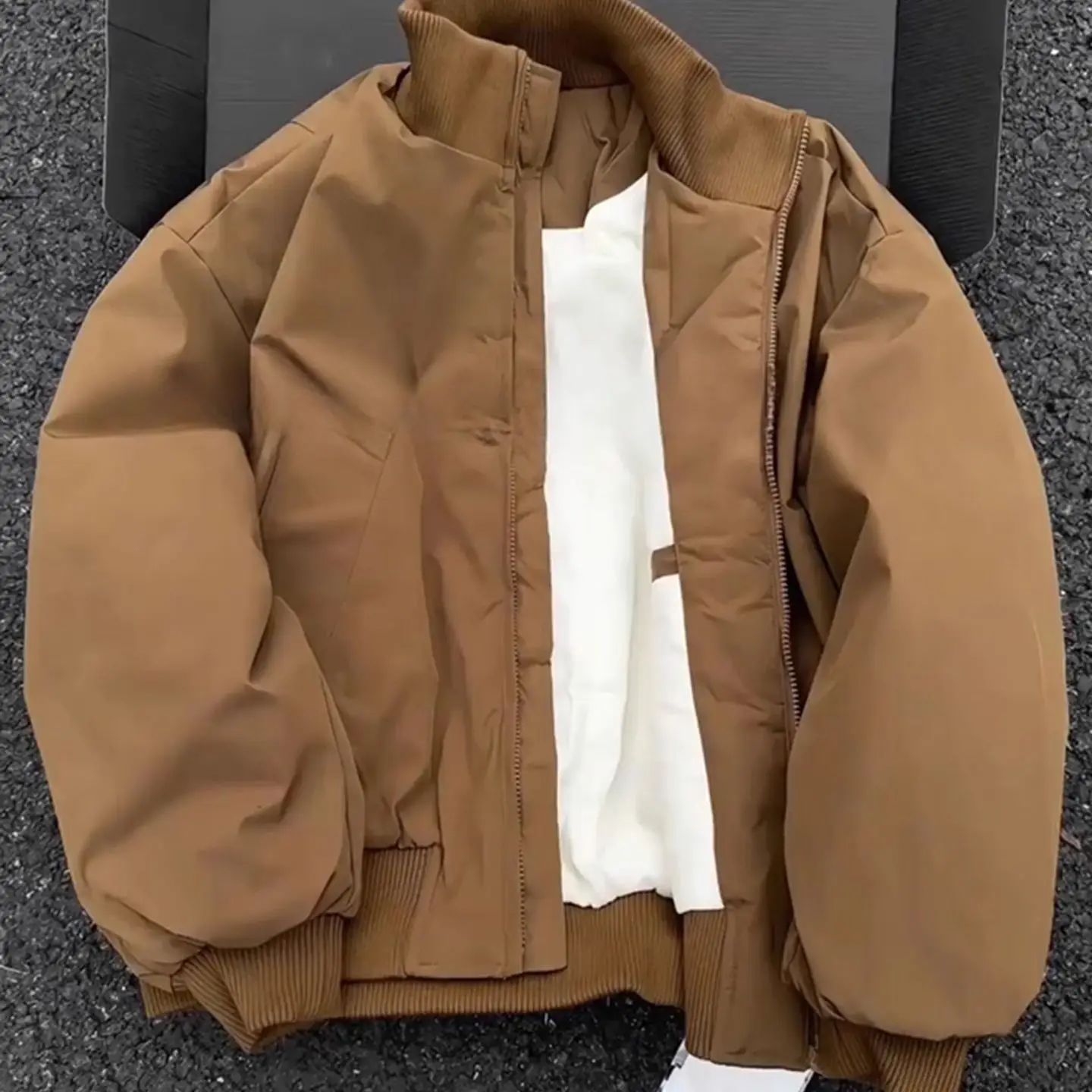 Cappotto da pilota americano oversize Thiened ort Jaet blu per uomo autunno inverno cotone abbigliamento da lavoro baseball sle colletto alla coreana