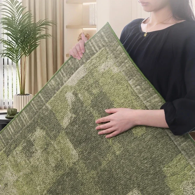Carpet living room, household green no care thickened bedside blanket