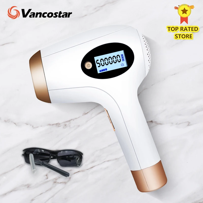 Vancostar Laser Epilator IPL Hair Removal Machine LCD Display Permanent Bikini Trimmer Painless Depilator Women Free Shipping