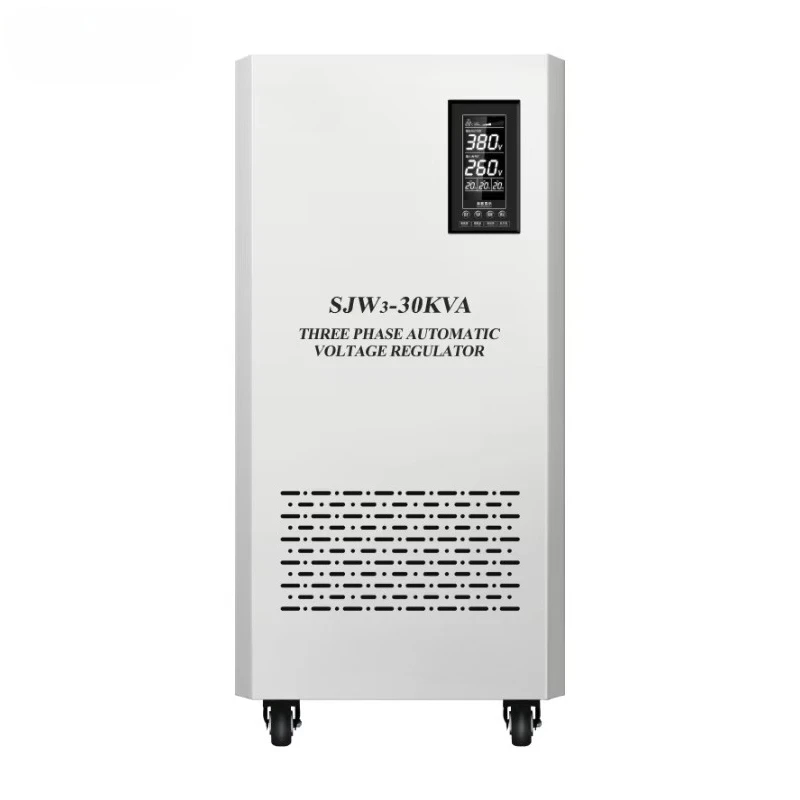 30 kVA 3-Phase Servo Voltage Stabilizer – Input 280–450 V, Output 380 V ±1% for Industrial Machinery