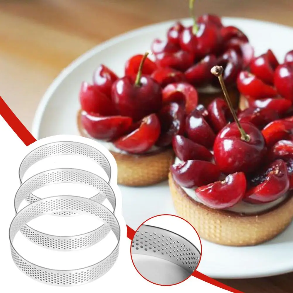 430 Stainless Steel Round Punch Doughnut Biscuit Dumpling Mold Mold French Rice Tortilla Cake Tart Impression K6K9