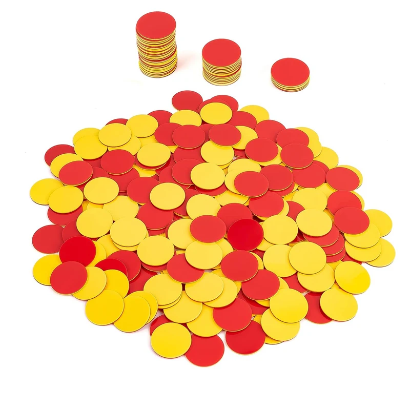 Red Yellow Counters Two Color Counting Chips 25MM Montessori Math Materials Kids Educational Teaching Supplies For The Classroom