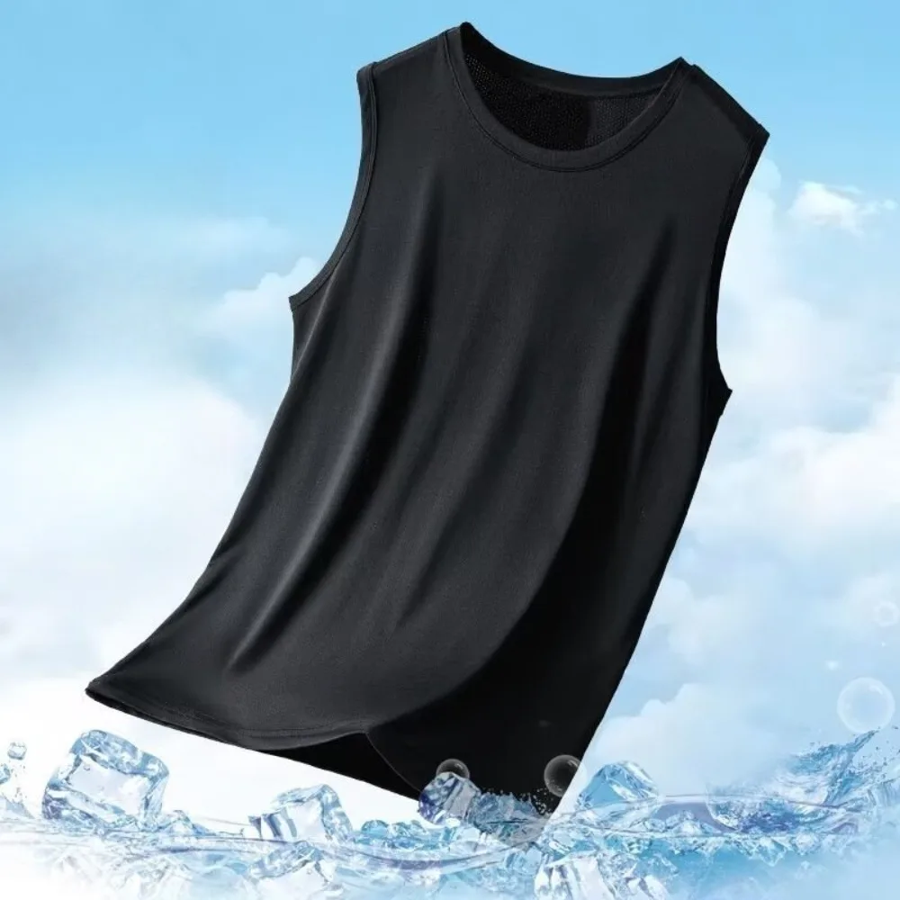 Men's Mesh Muscle Tank Top, Men's Mesh Sports Tank Top, Sportswear, Transparent Fitness Sleeveless Top