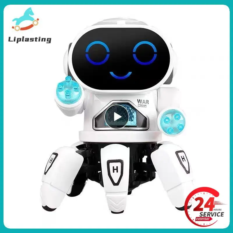 Danza musica 6 artigli Robot Octopus Spider Robot veicolo regalo di compleanno giocattoli per bambini bambini educazione precoce giocattolo per bambini ragazzi