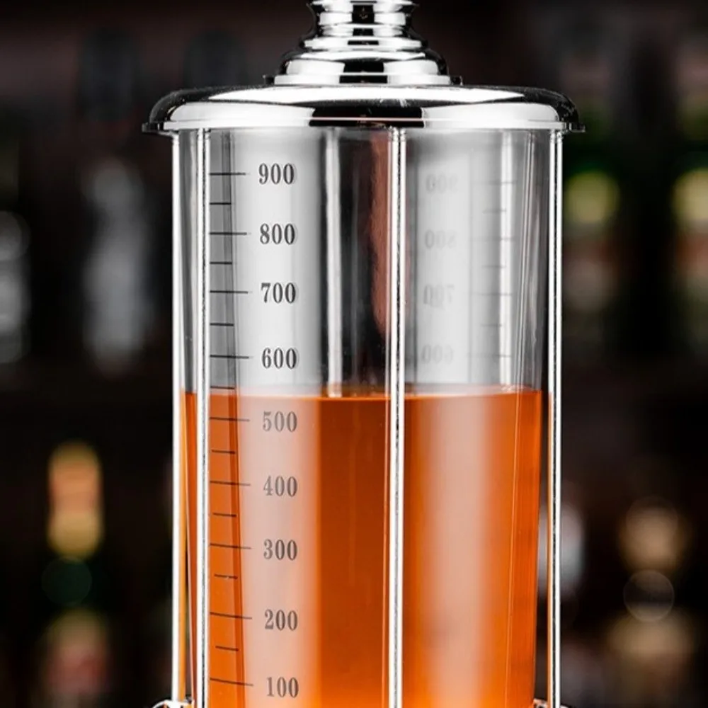 Decanter Tower Single Pump Wine Dispenser Retro Style Drop Resistant Beverage Container Plastic 900ML Beer Tower Home Bar