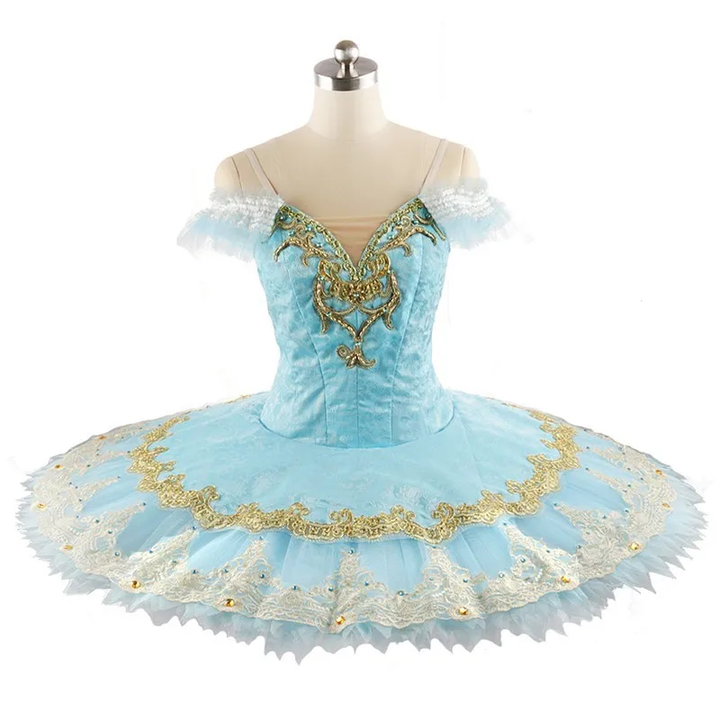 

Professional High Quality12 Layers Stage Performance Wear Blue Ballet Girl Tutu