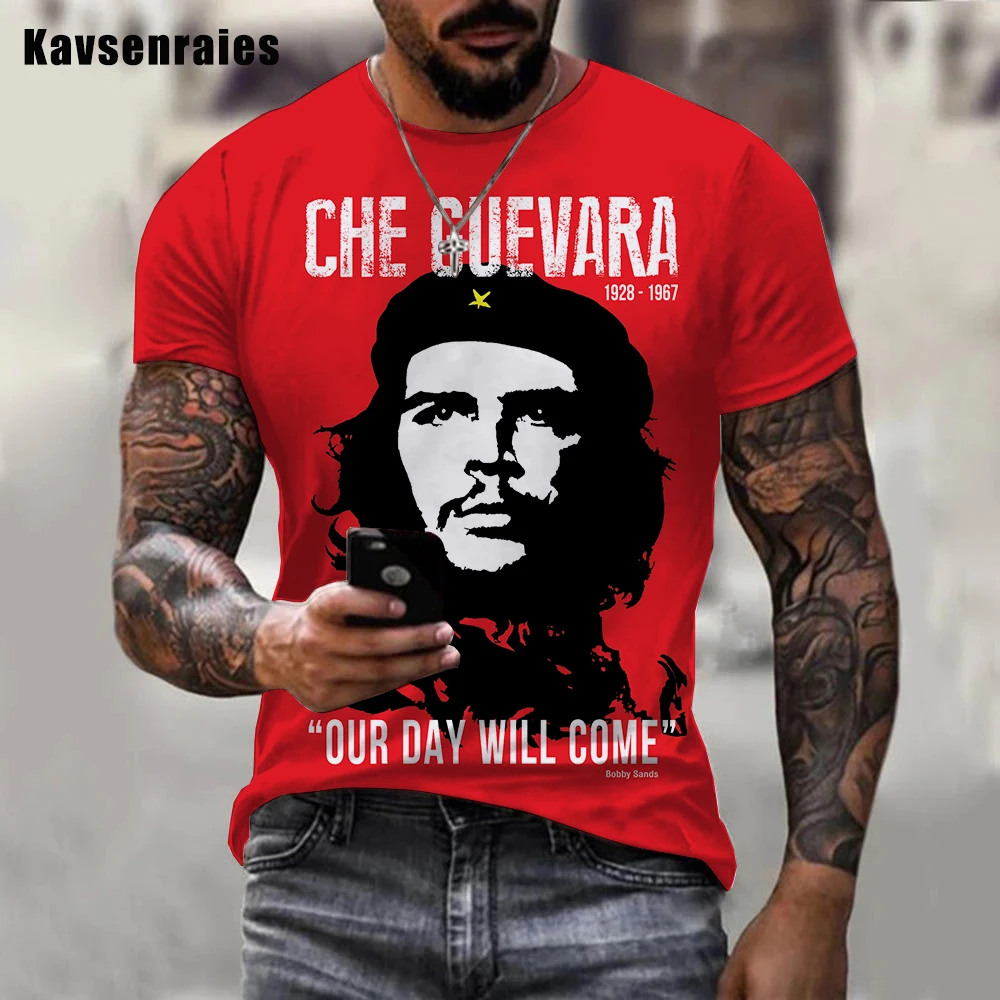 New High Quality Hero Che Guevara Printed 3D T-shirt Men Women Summer Fashion Casual T Shirts Harajuku Streetwear Oversized Tops