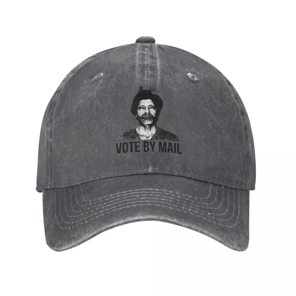 New Vintage Vote By Mail Ted Kaczynski Baseball Cap Men Women Distressed Cotton Sun Cap Outdoor Activities Caps Hat