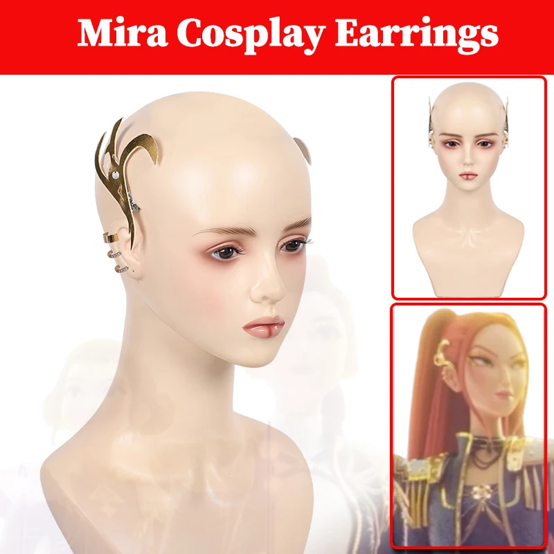 ميرا أقراط هنتر أوف شيطان تأثيري مشابك الأذن النساء تمويه زي الاكسسوارات ياردروب الأذن كليب خواتم الفتيات هالوين الدعامة #1