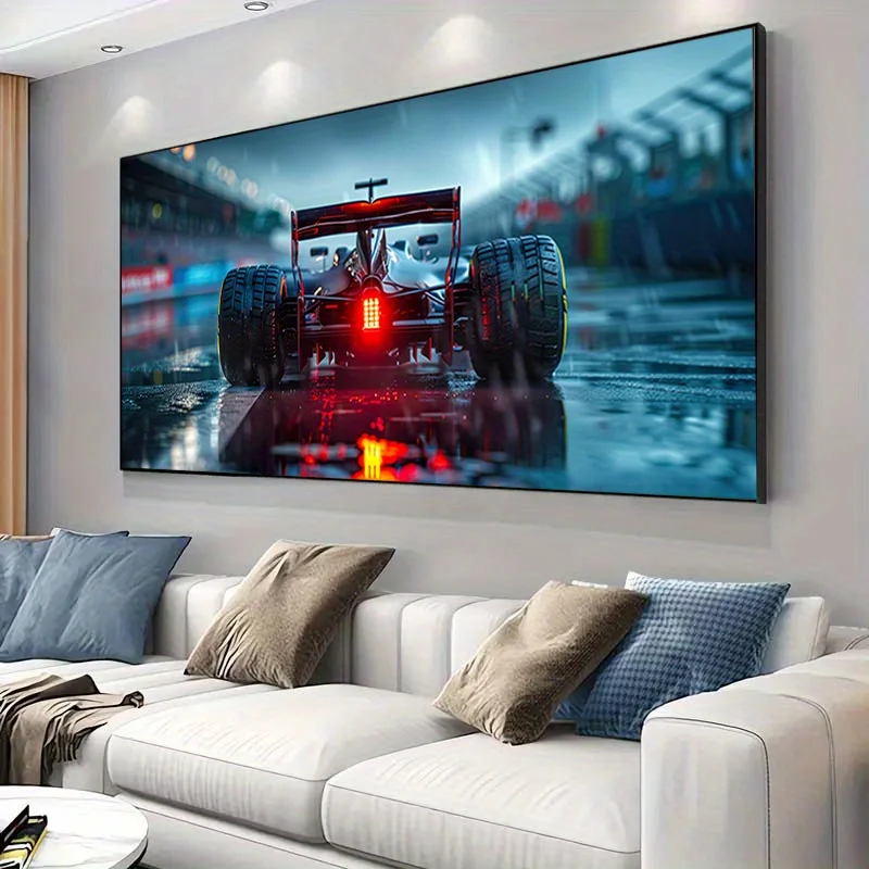 1pc Frameless Modern Racing and Race Track Canvas Artwork Suitable for Decorating and Bedroom with Modern Canvas Poster