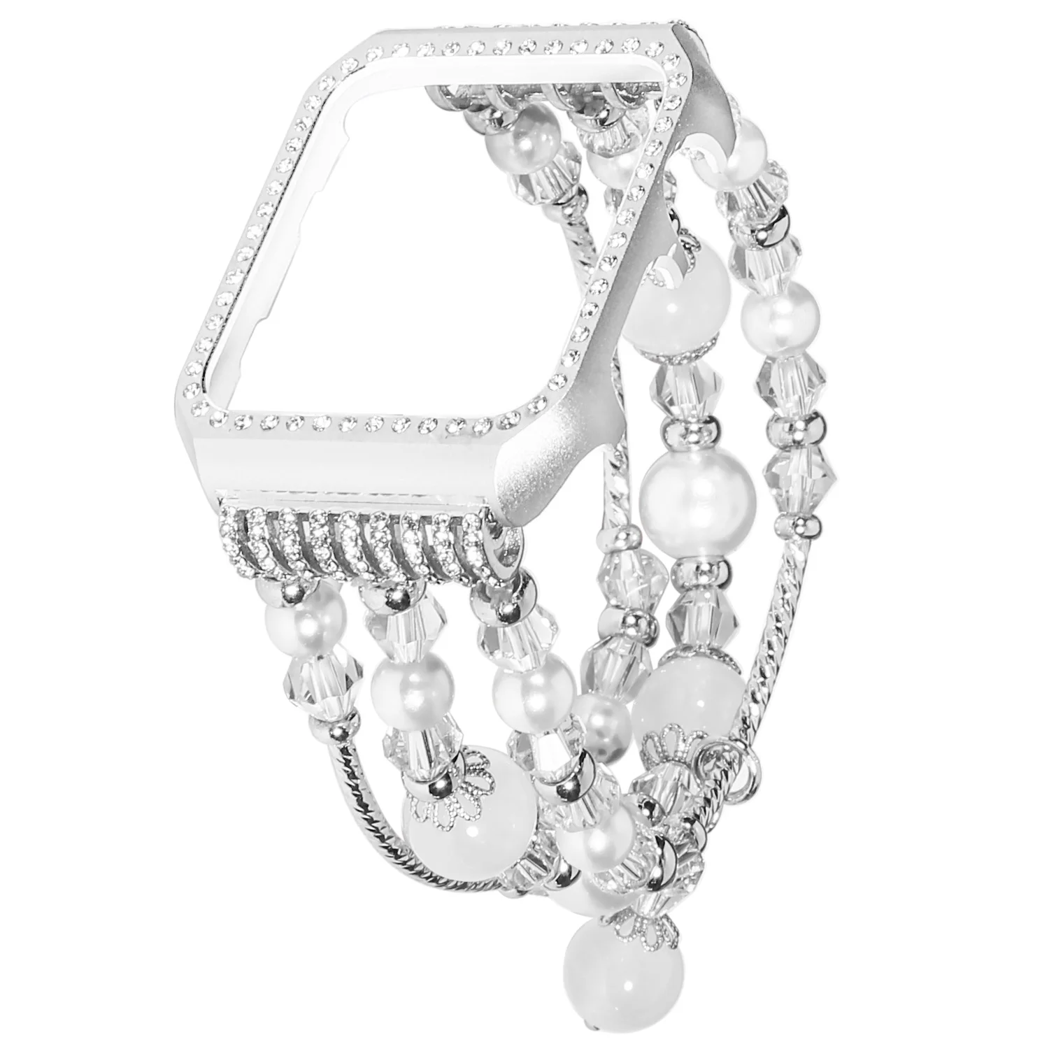 Case + Strap For Apple watch 44mm 40mm Series 6 5 4 SE Diamond-encrusted protective cover for iwatch 3 2 1 42mm 38mm Agate strap